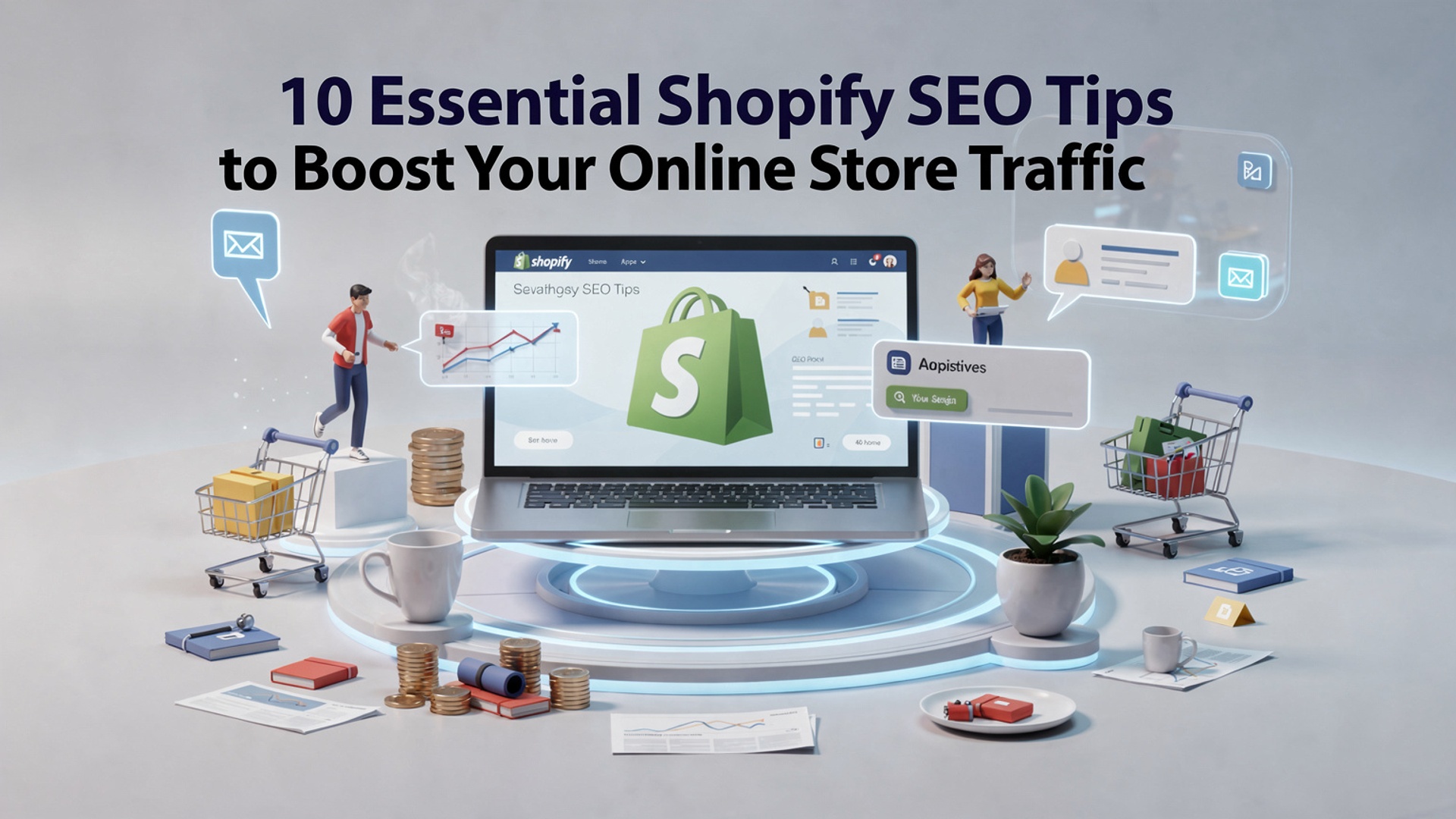 10 Essential Shopify SEO Tips to Boost Your Online Store Traffic illustration