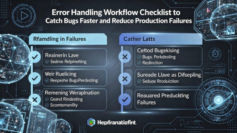 Error Handling Workflow Checklist to Catch Bugs Faster and Reduce Production Failures