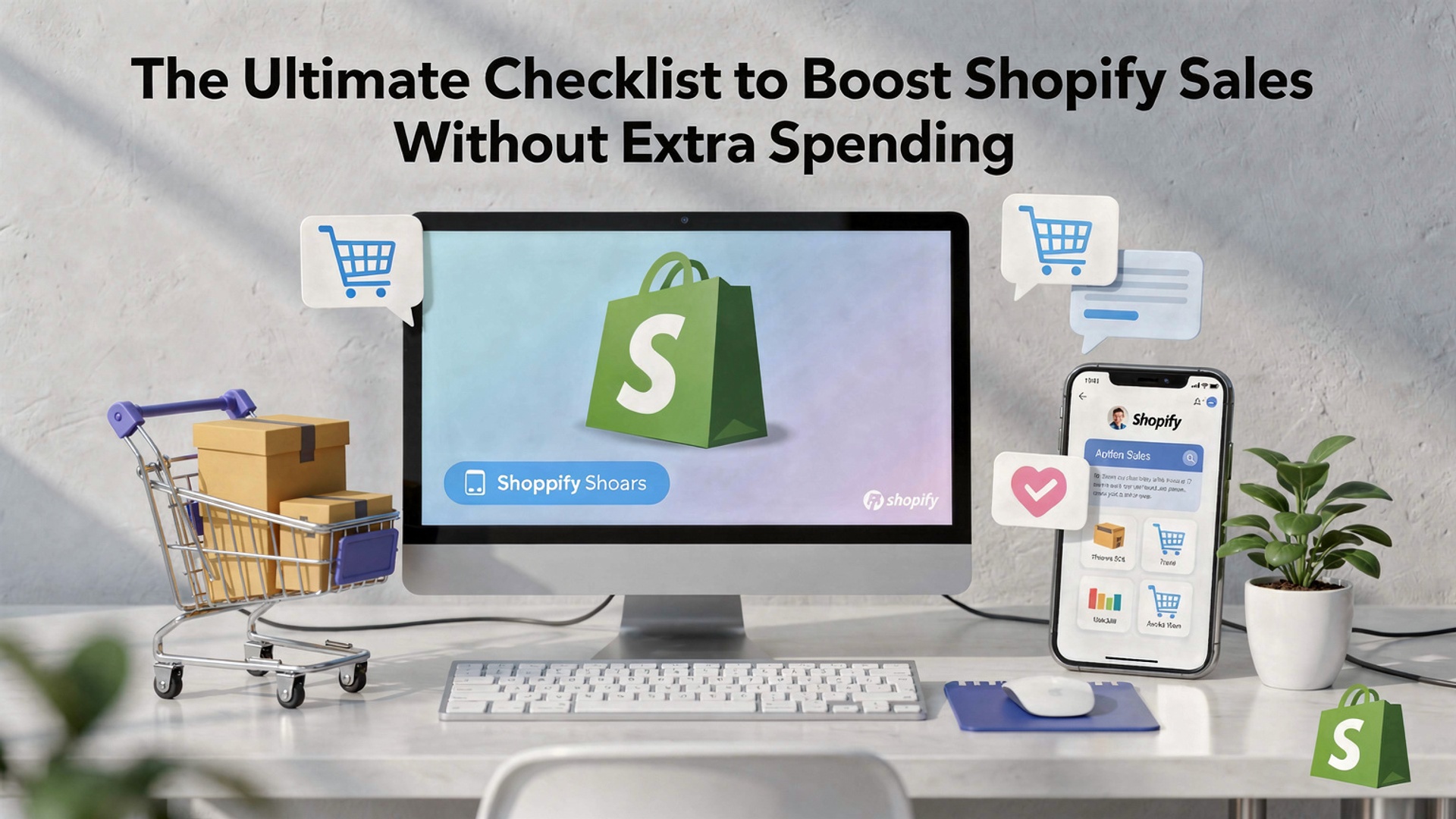The Ultimate Checklist to Boost Shopify Sales Without Extra Spending illustration