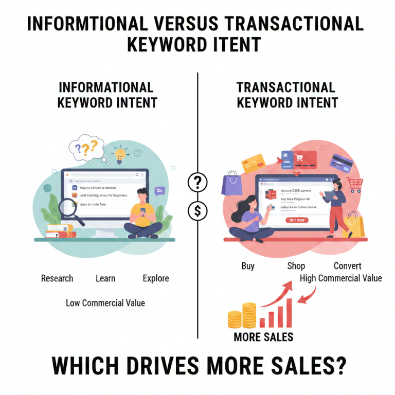Informational Versus Transactional Keyword Intent Which Drives More Sales