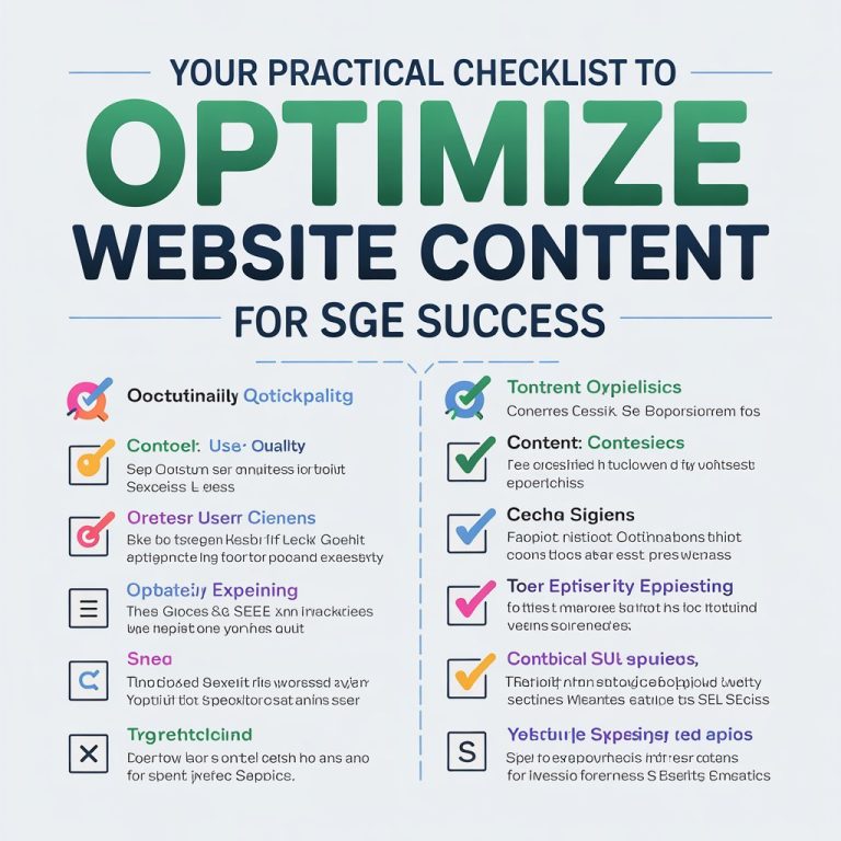 Your Practical Checklist to Optimize Website Content for SGE Success
